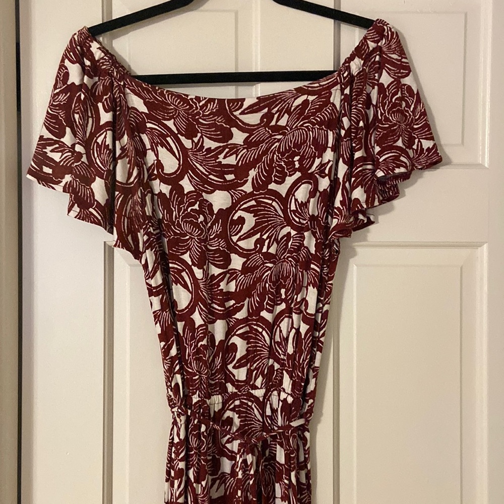 Loft off the shoulder maxi dress